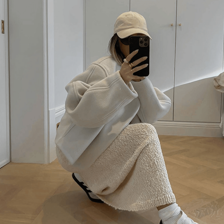 Julia Cropped Wool Wrap Jacket