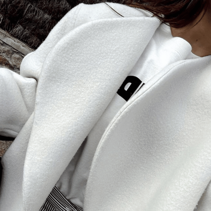 Julia Cropped Wool Wrap Jacket