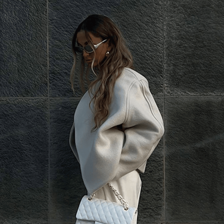 Julia Cropped Wool Wrap Jacket