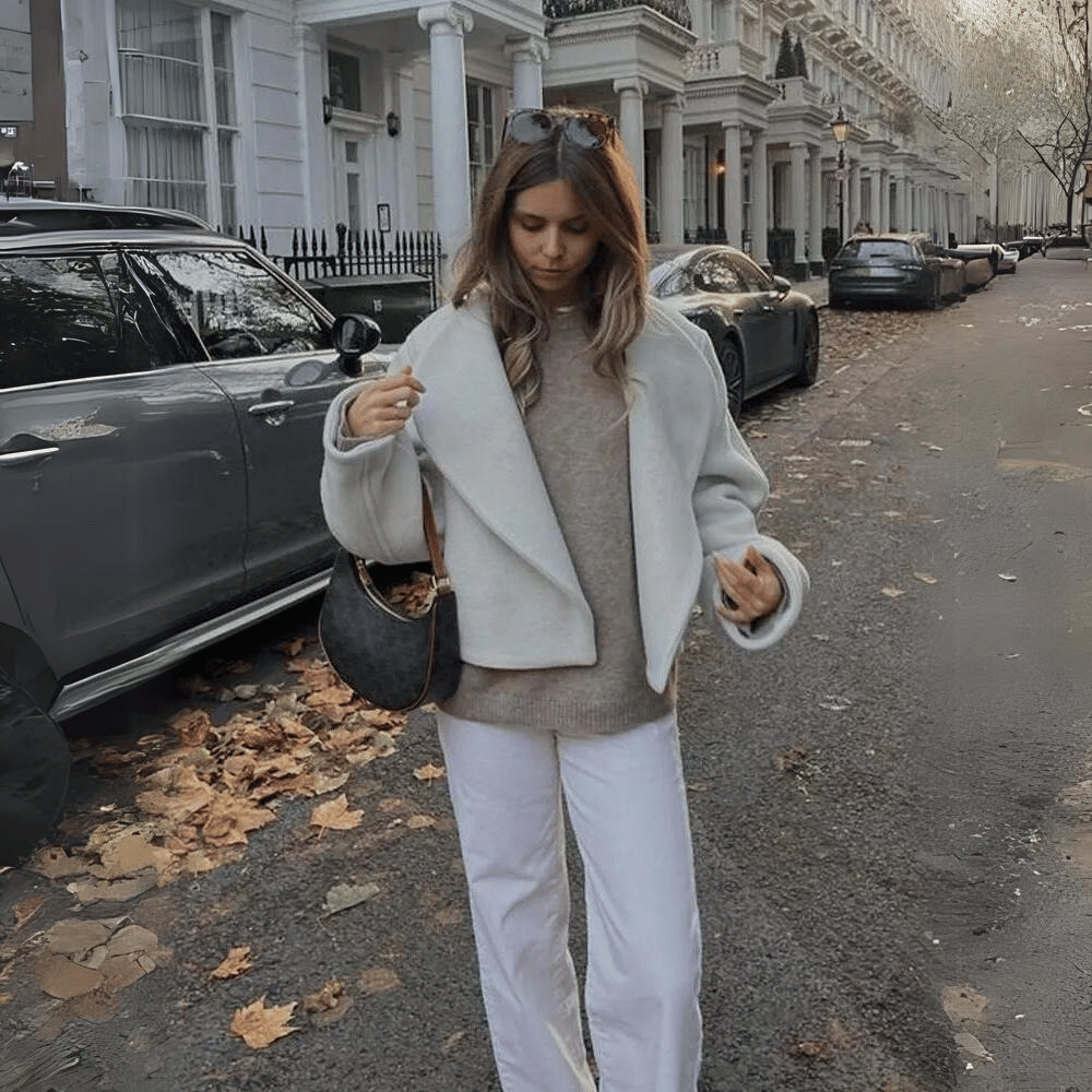 Julia Cropped Wool Wrap Jacket