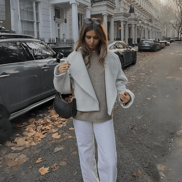 Julia Cropped Wool Wrap Jacket