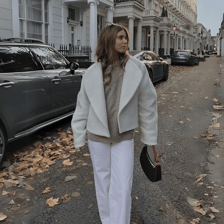 Julia Cropped Wool Wrap Jacket