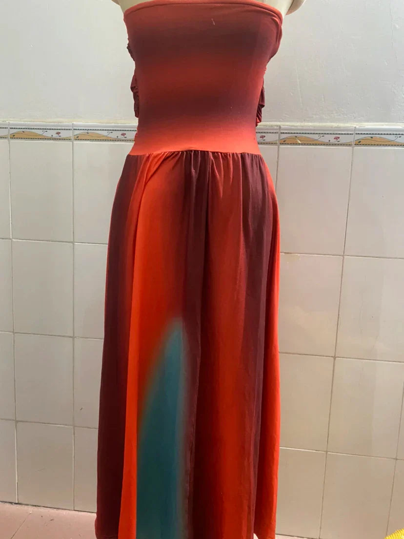Diana | Elegant Color-Block Maxi Dress