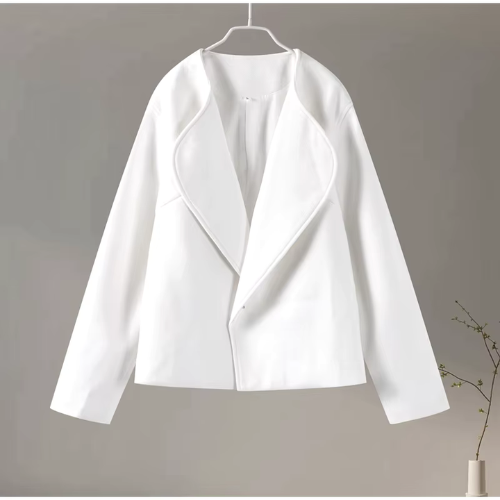 Julia Cropped Wool Wrap Jacket