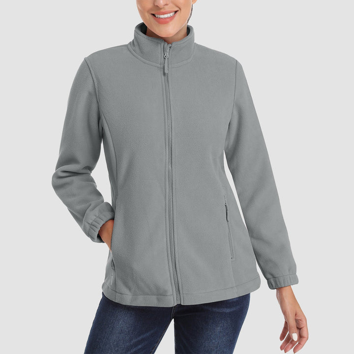 Women's Fleece Jacket - Soft & Warm Zip-Up Winter Coat