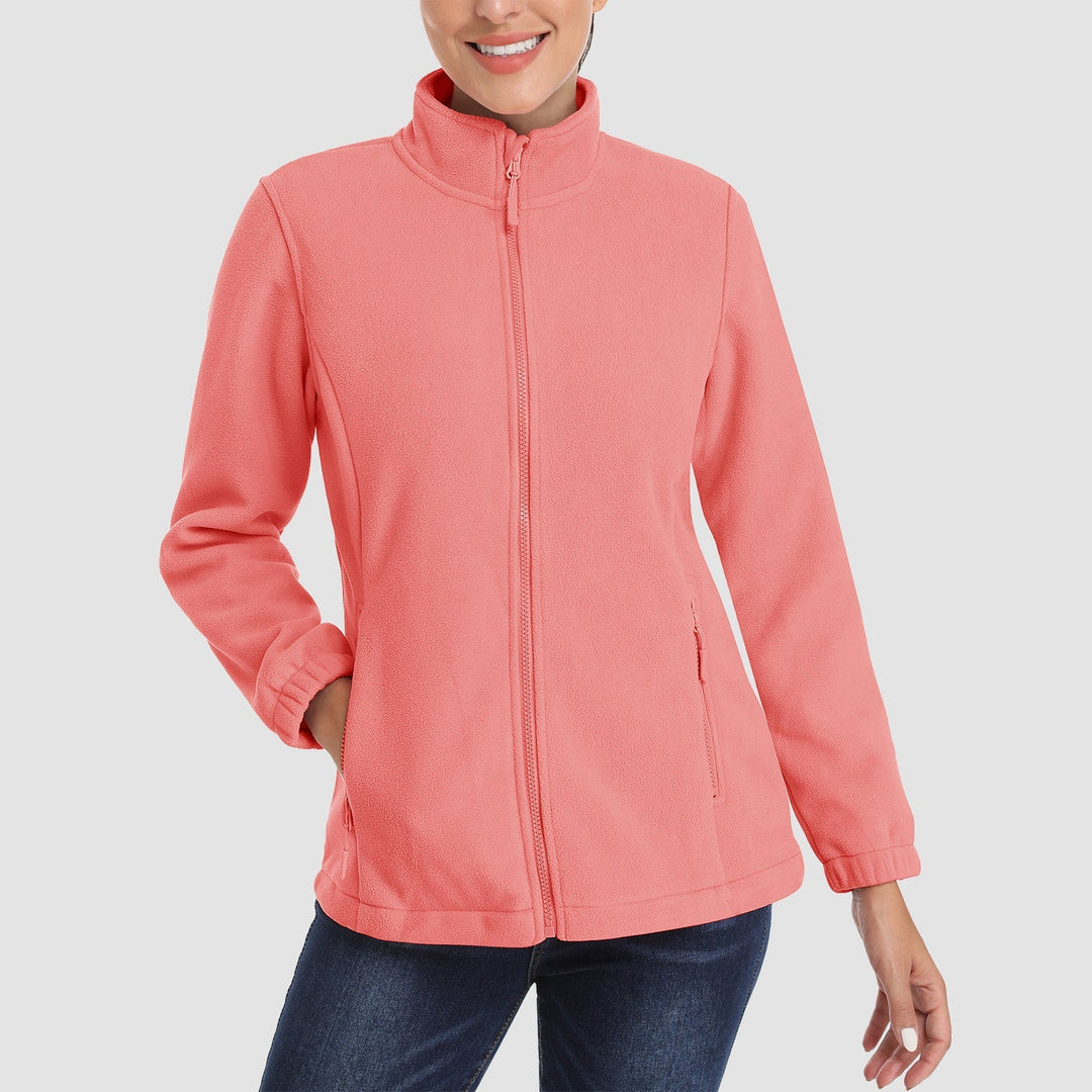 Women's Fleece Jacket - Soft & Warm Zip-Up Winter Coat