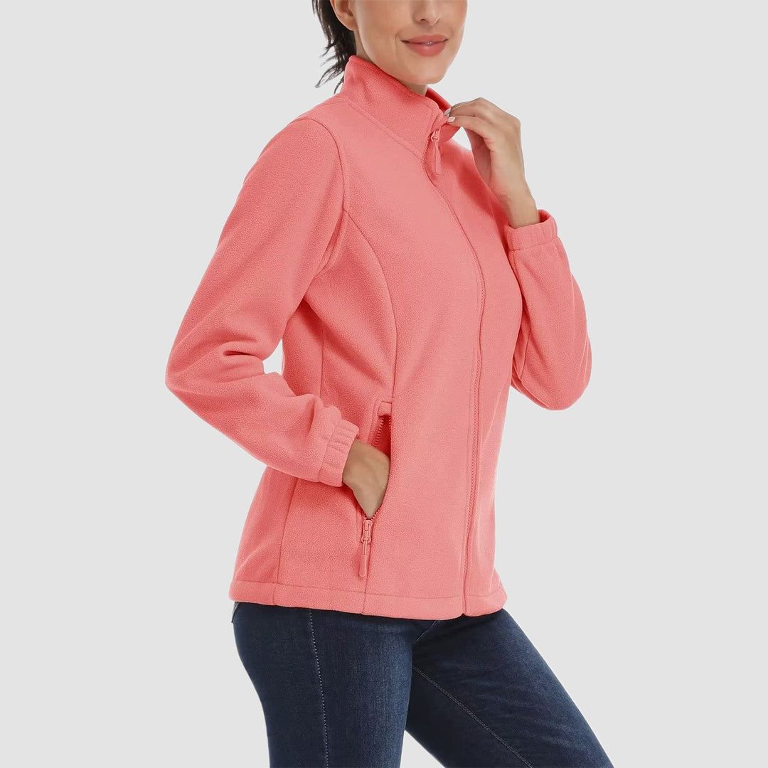 Women's Fleece Jacket - Soft & Warm Zip-Up Winter Coat