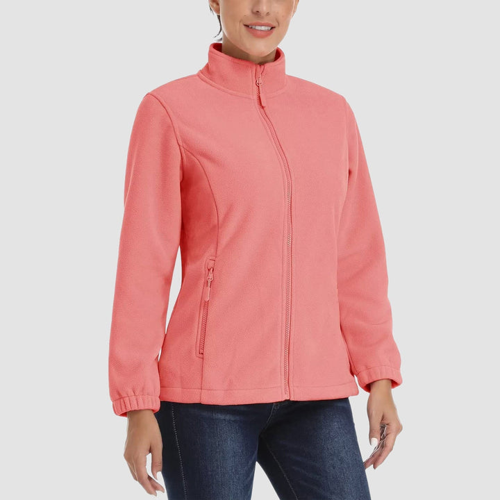 Women's Fleece Jacket - Soft & Warm Zip-Up Winter Coat