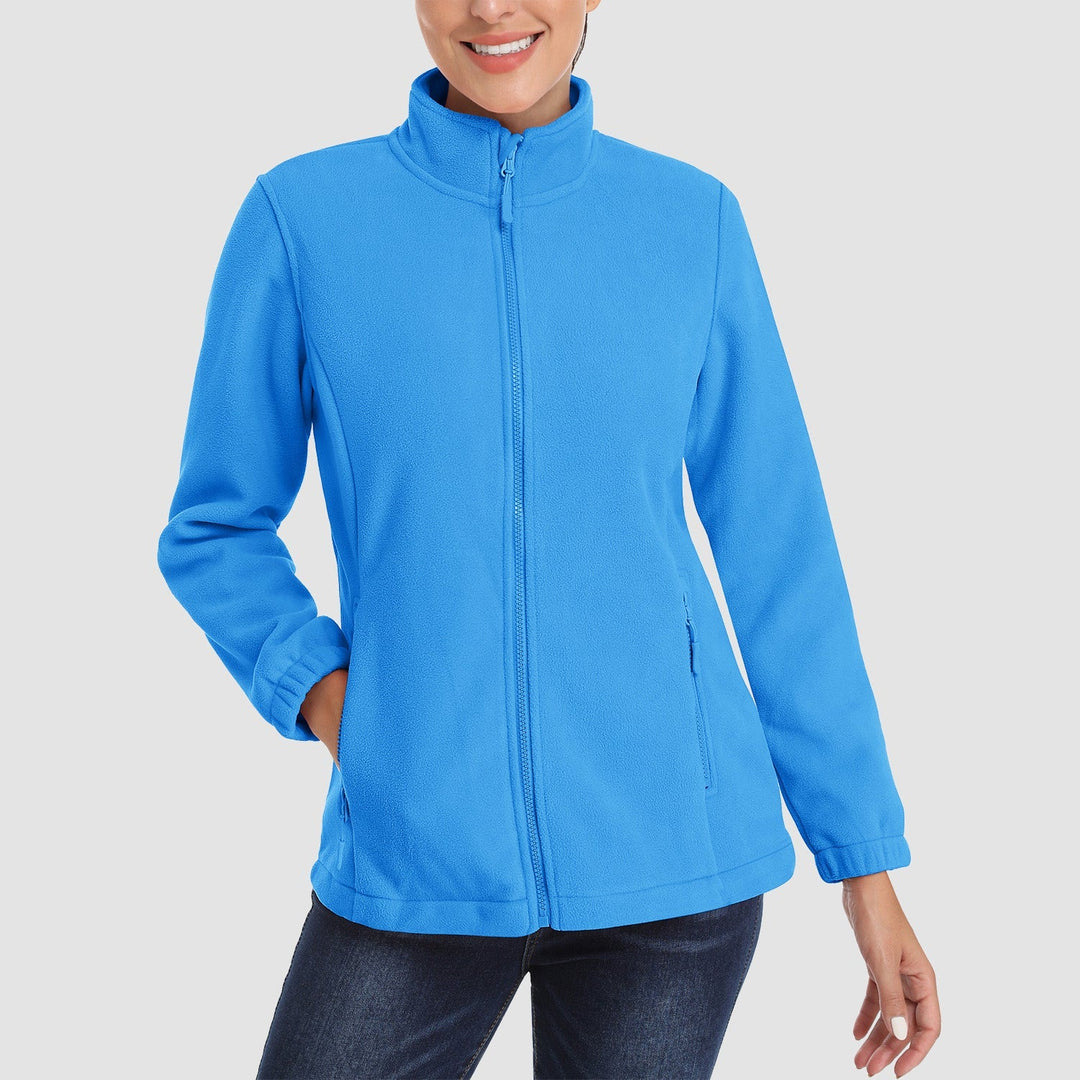 Women's Fleece Jacket - Soft & Warm Zip-Up Winter Coat