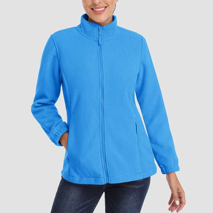 Women's Fleece Jacket - Soft & Warm Zip-Up Winter Coat