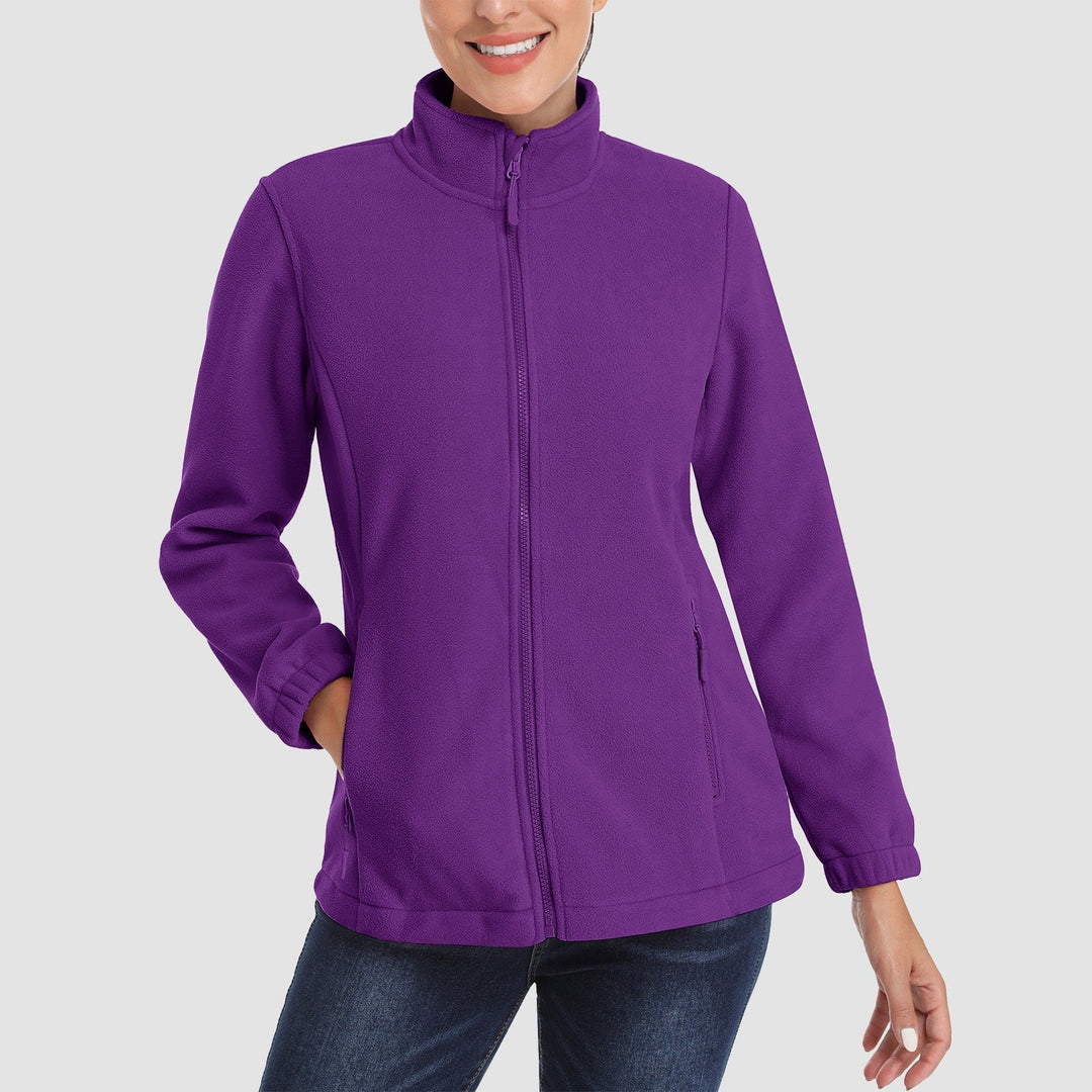 Women's Fleece Jacket - Soft & Warm Zip-Up Winter Coat