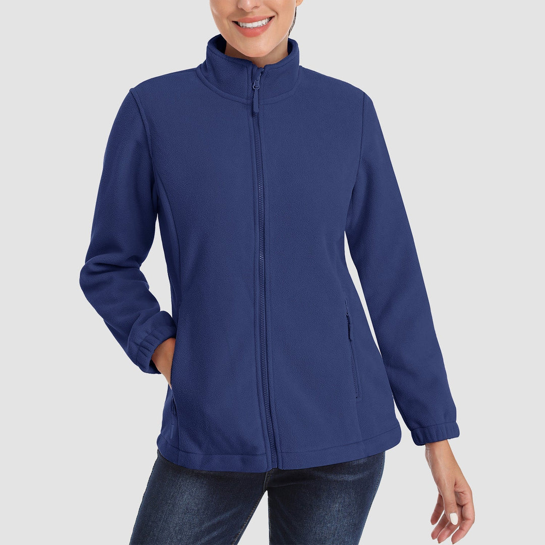 Women's Fleece Jacket - Soft & Warm Zip-Up Winter Coat