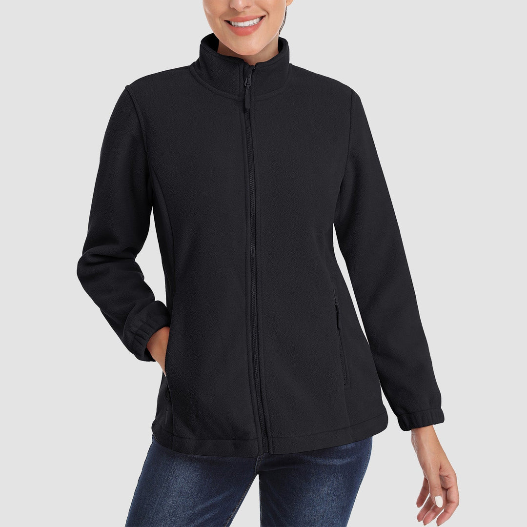 Women's Fleece Jacket - Soft & Warm Zip-Up Winter Coat