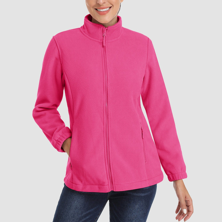 Women's Fleece Jacket - Soft & Warm Zip-Up Winter Coat