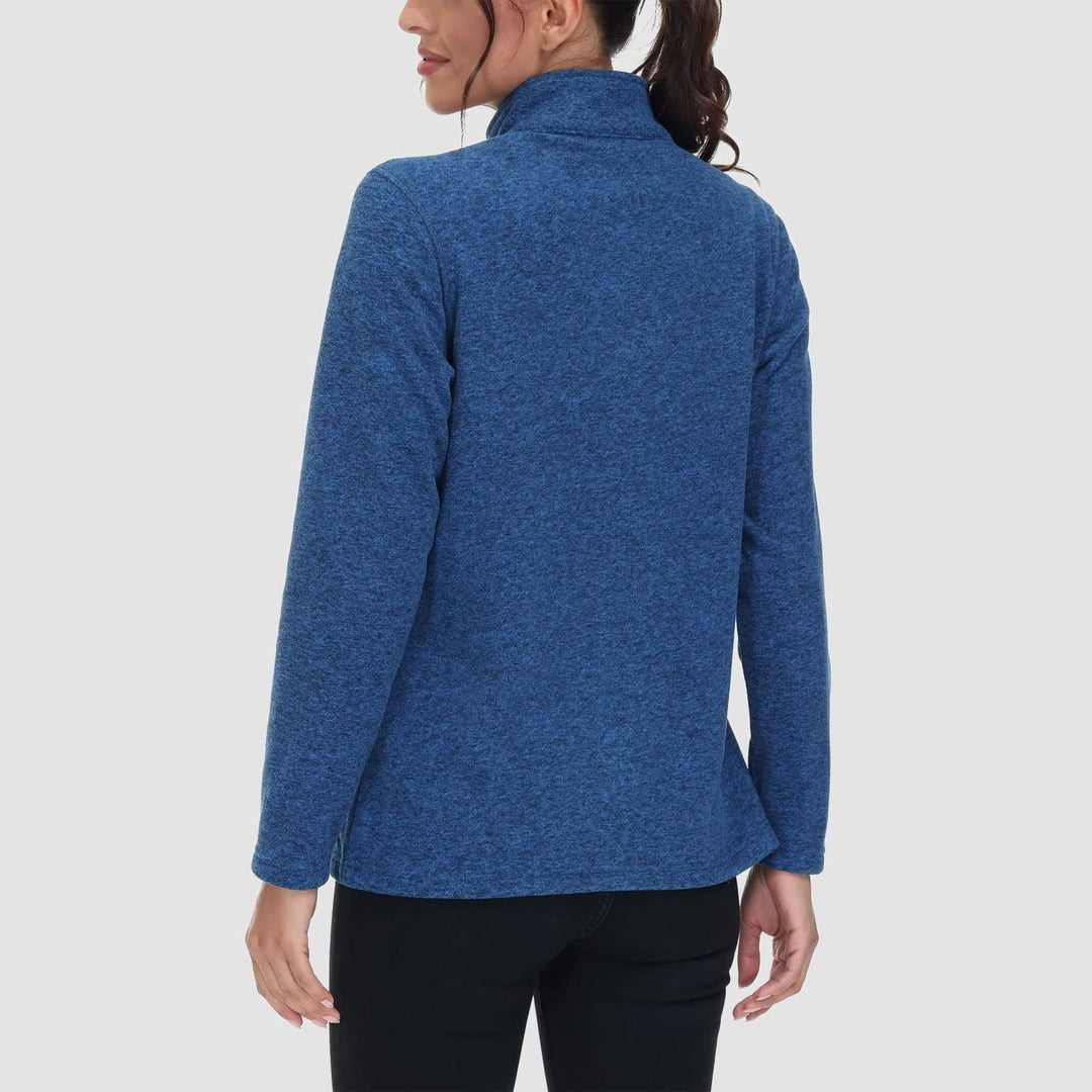 Women's Full Zip Fleece Jacket - Zip Pockets, Warm