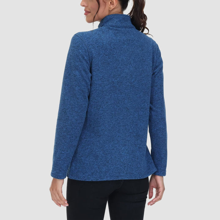 Women's Full Zip Fleece Jacket - Zip Pockets, Warm