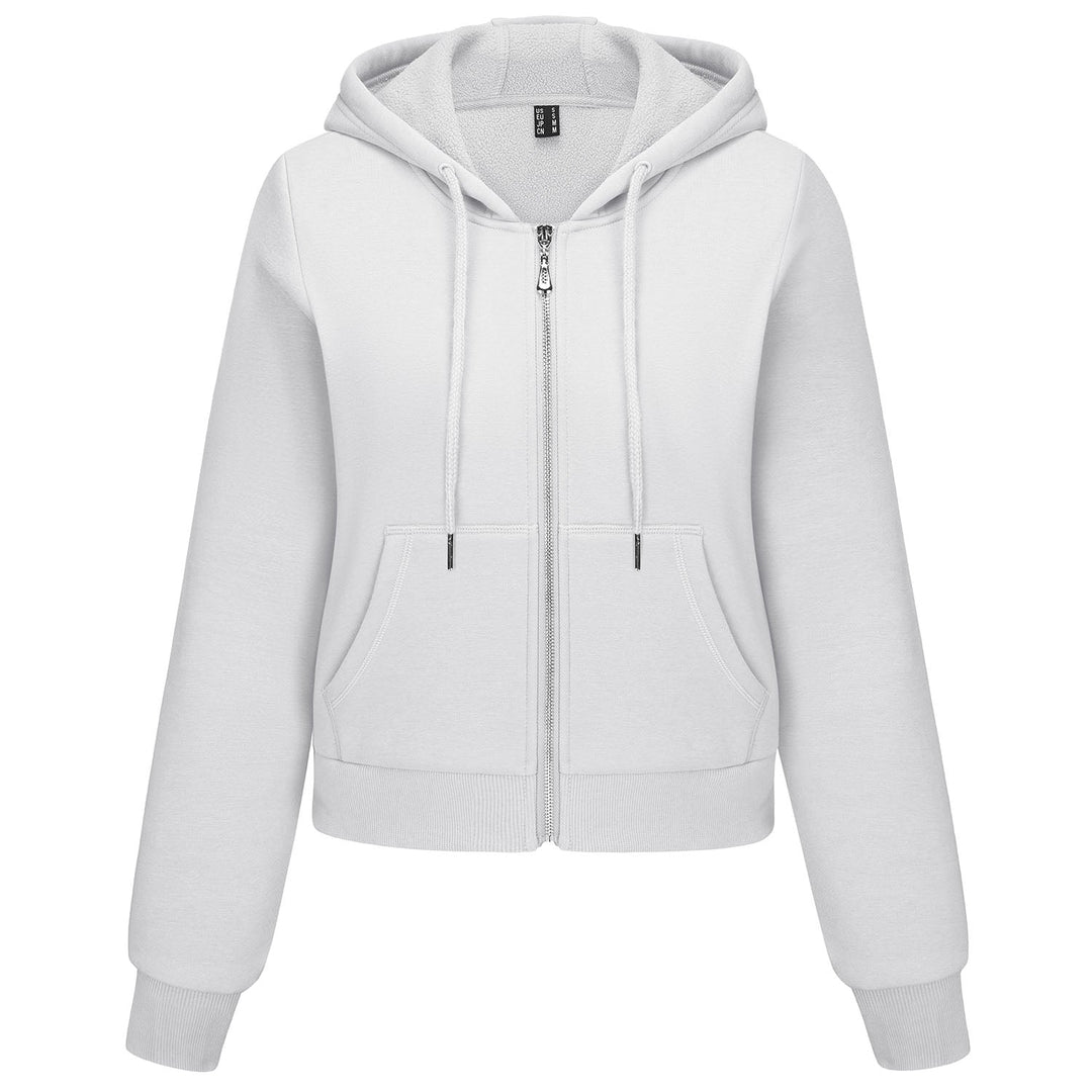 Women's Bomber Hoodie - Fleece-Lined & Full Zip Winter