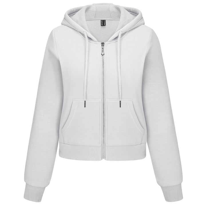 Women's Bomber Hoodie - Fleece-Lined & Full Zip Winter