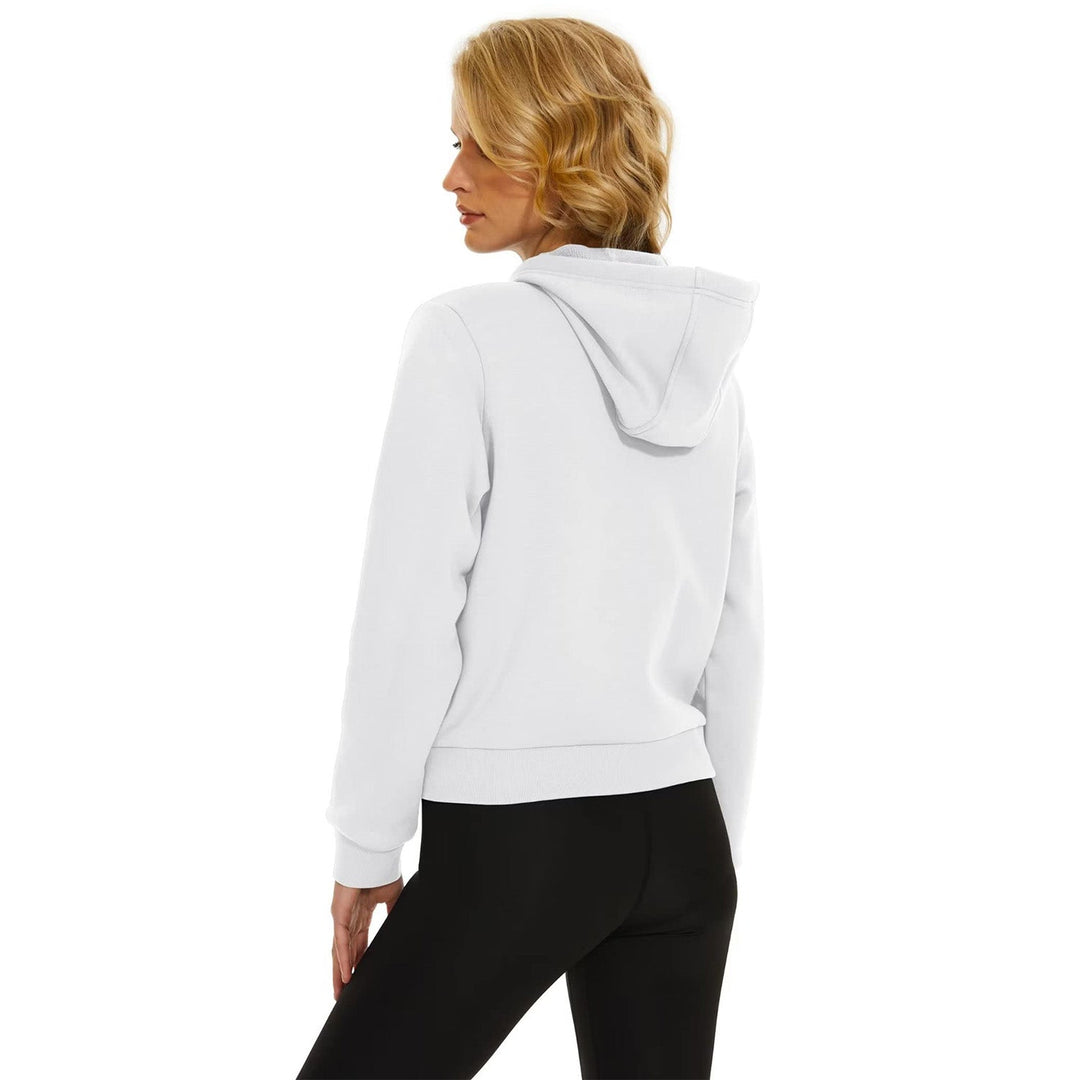 Women's Bomber Hoodie - Fleece-Lined & Full Zip Winter