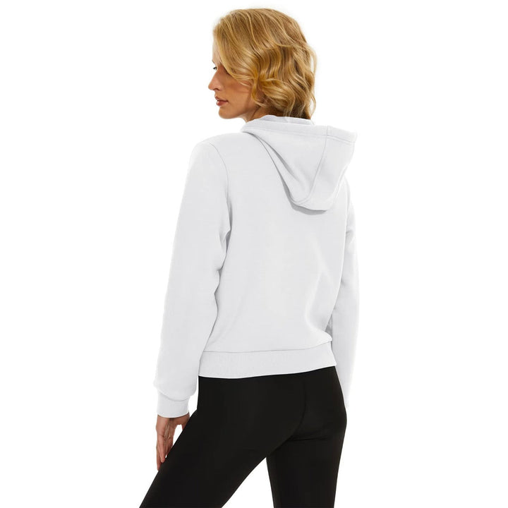 Women's Bomber Hoodie - Fleece-Lined & Full Zip Winter