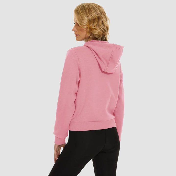 Women's Bomber Hoodie - Fleece-Lined & Full Zip Winter