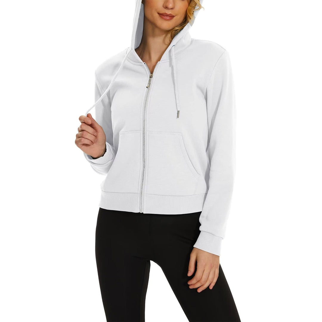 Women's Bomber Hoodie - Fleece-Lined & Full Zip Winter