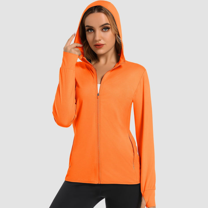 Women's UV Sun Shirt - Long Sleeve Quick-Dry Hooded Jacket