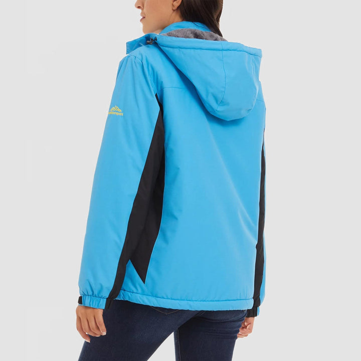Women's Waterproof Fleece-Lined Ski Jacket with Hood