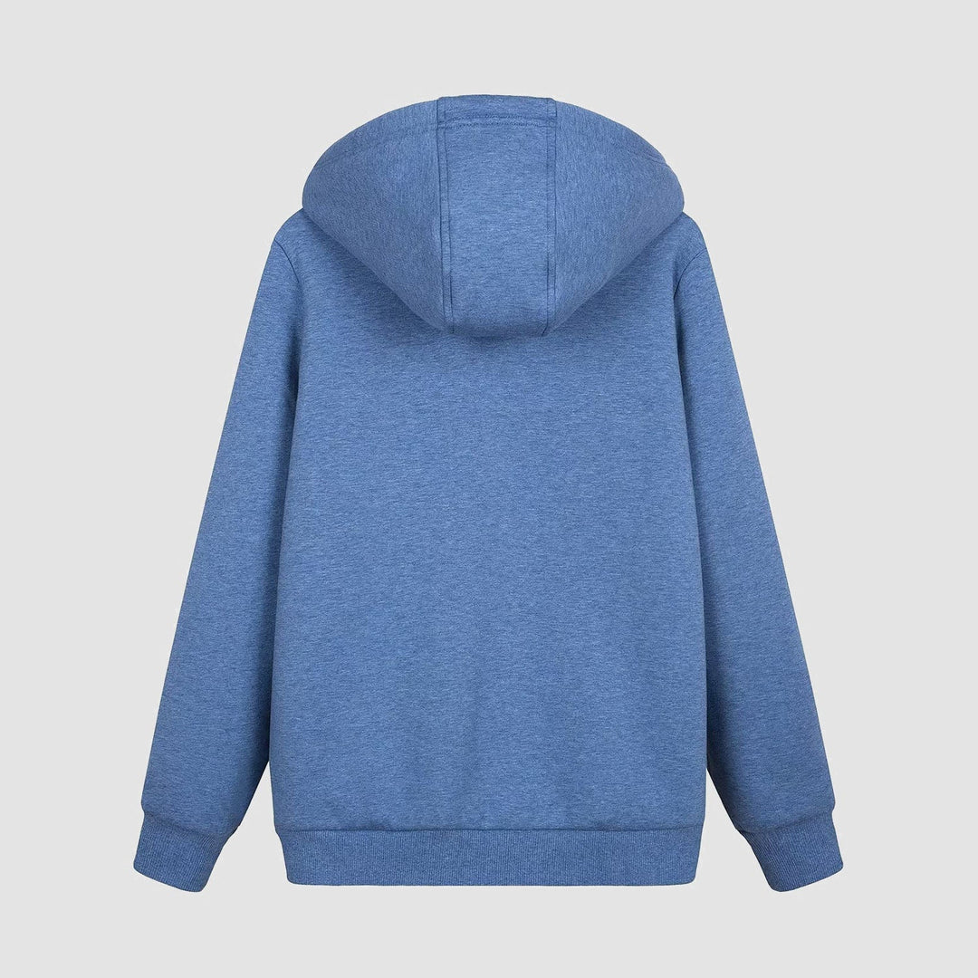 Women's Zip-Up Sherpa Lined Fleece Hoodie Jacket