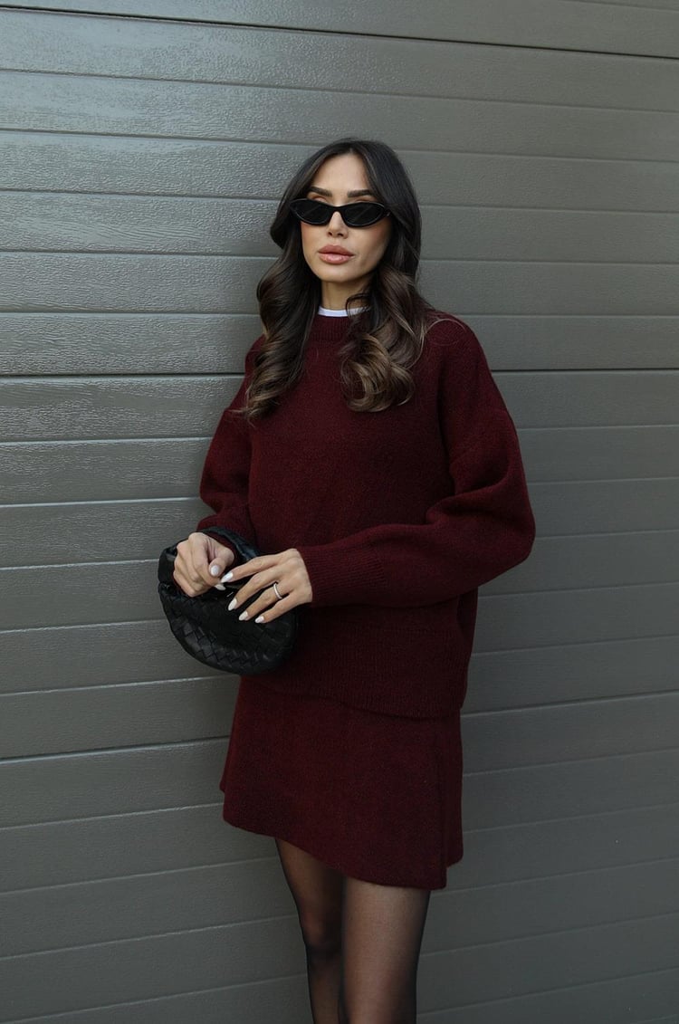 Bella Ribbed Sweater & Skirt Set