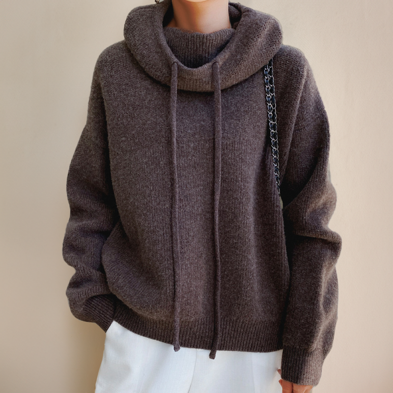Scarlett Merino Ribbed Hooded Sweater