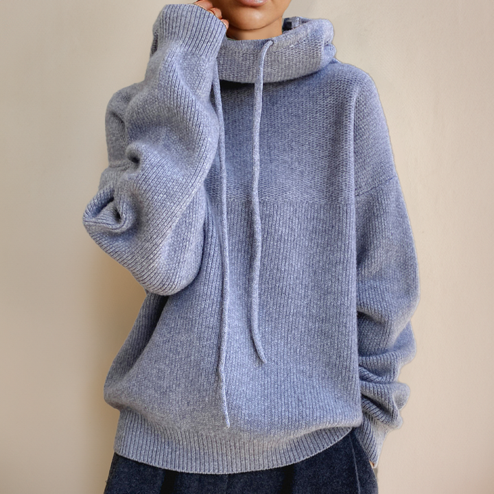 Scarlett Merino Ribbed Hooded Sweater