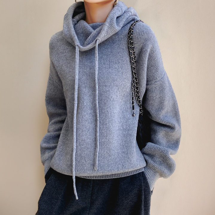 Scarlett Merino Ribbed Hooded Sweater