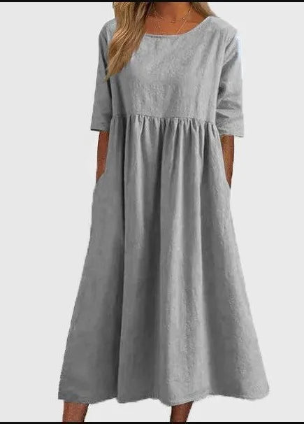 Lydia | Comfortable Loose-Fit Pocket Dress