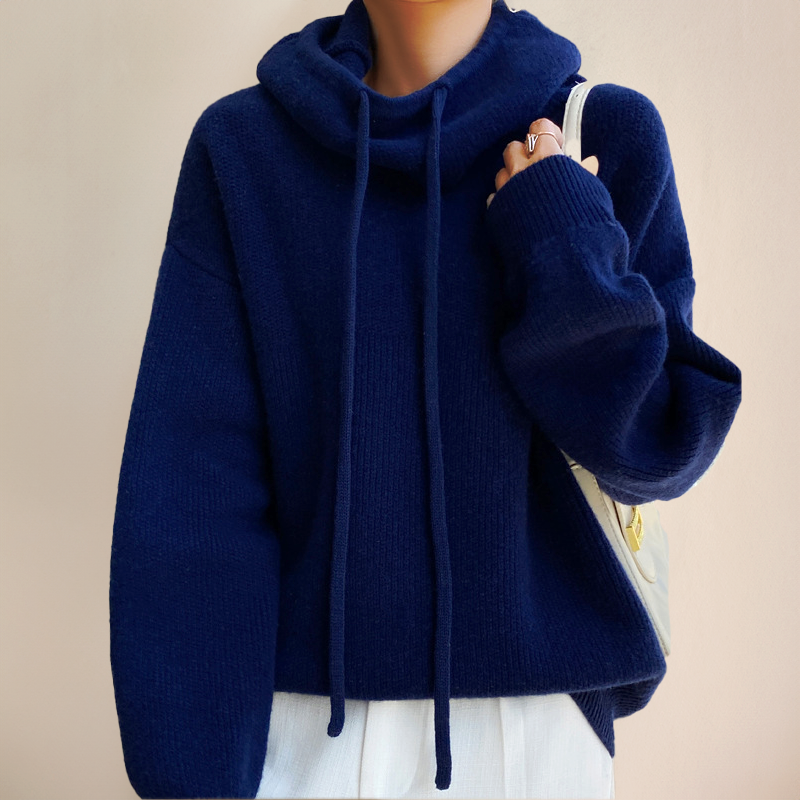 Scarlett Merino Ribbed Hooded Sweater