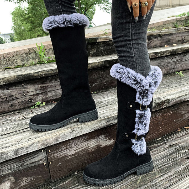 Ladies Thick Plush Mid-Calf Snowboots