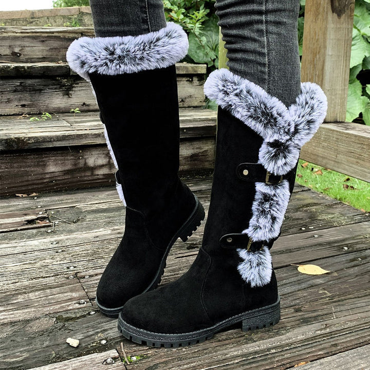 Ladies Thick Plush Mid-Calf Snowboots