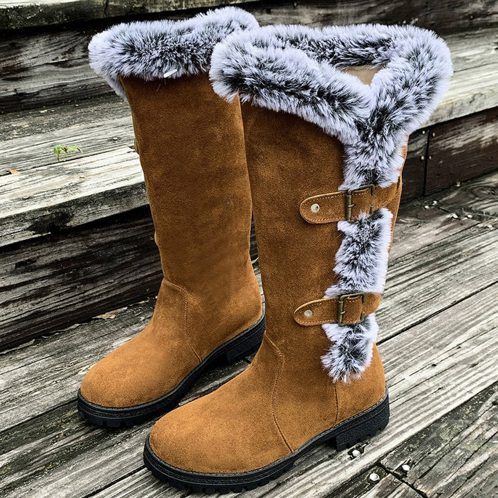 Ladies Thick Plush Mid-Calf Snowboots