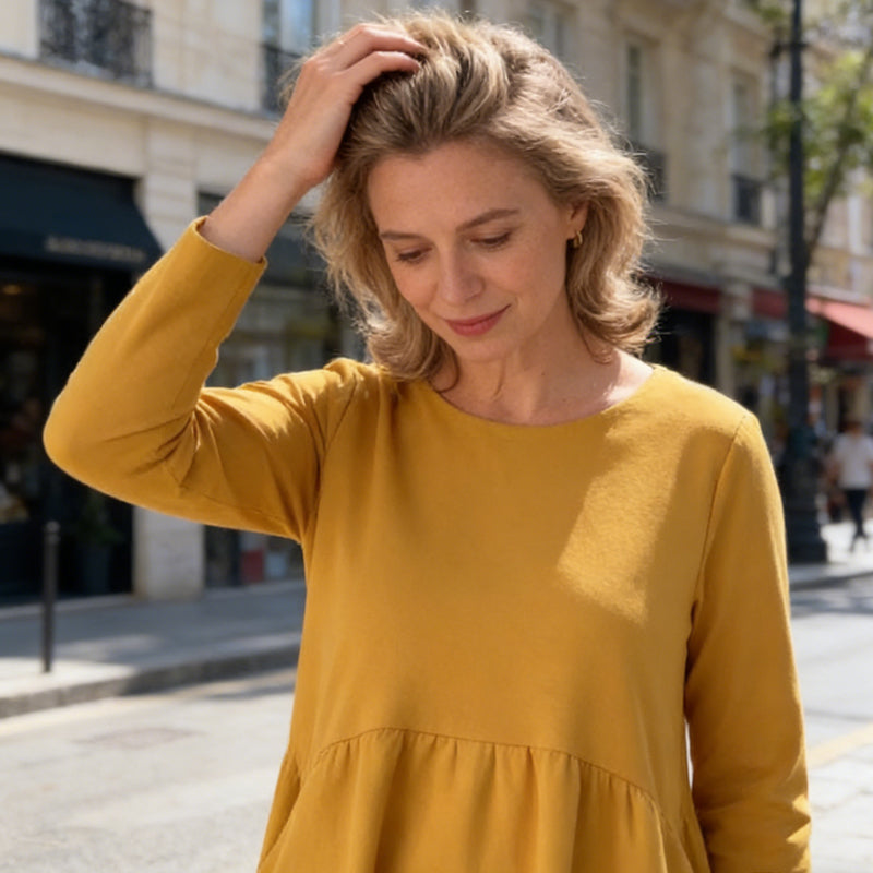 📢 Limited Time 70% OFF👗Women's Loose Fit Round Neck Midi Dress with Pockets-Effortless Comfort & Everyday Elegance✨