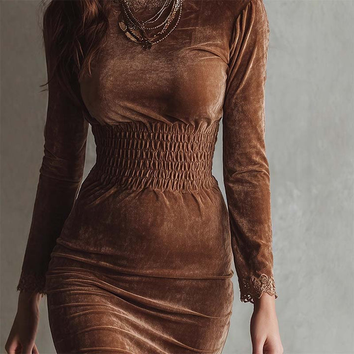 Elegant Pleated and Fitted Dress for Women