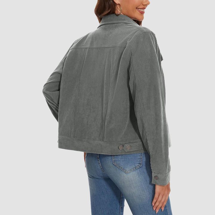 Women's Casual Corduroy Shacket Jacket