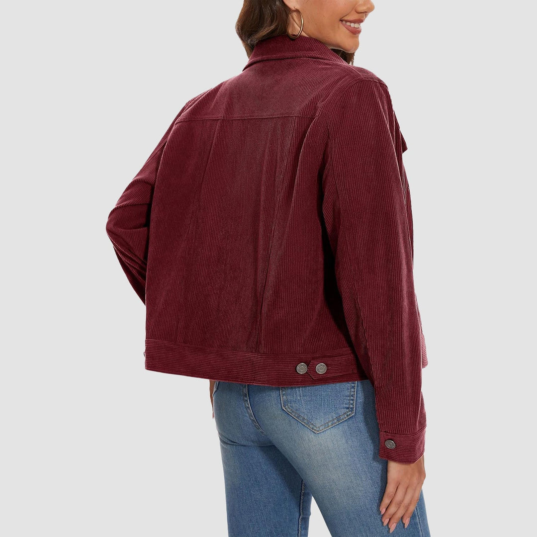 Women's Casual Corduroy Shacket Jacket
