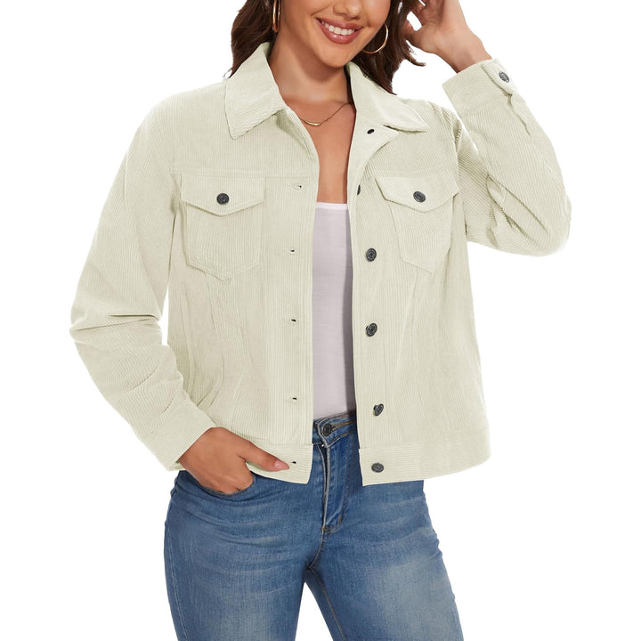 Women's Casual Corduroy Shacket Jacket