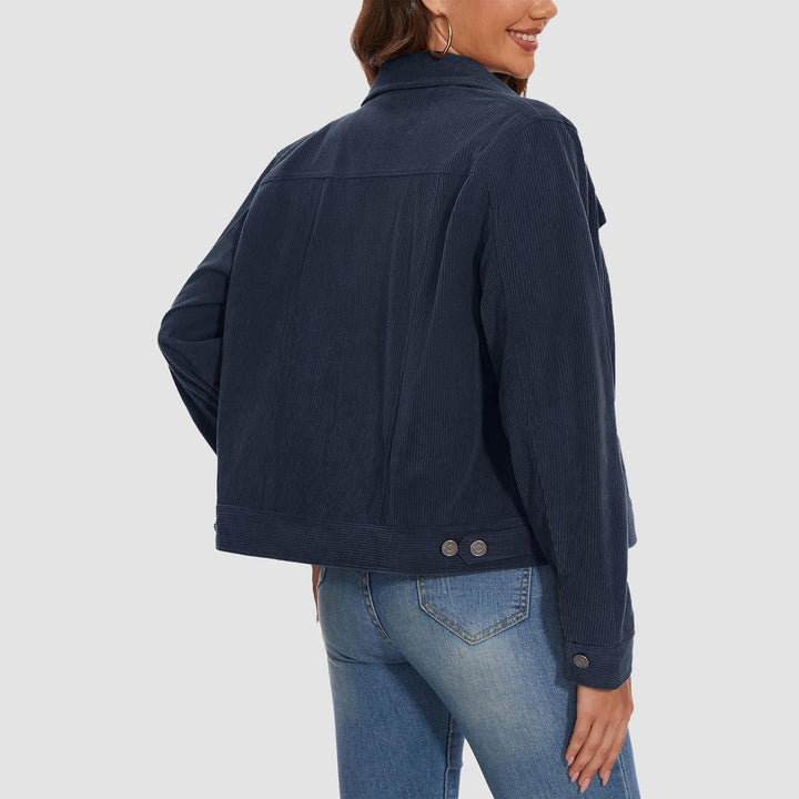Women's Casual Corduroy Shacket Jacket