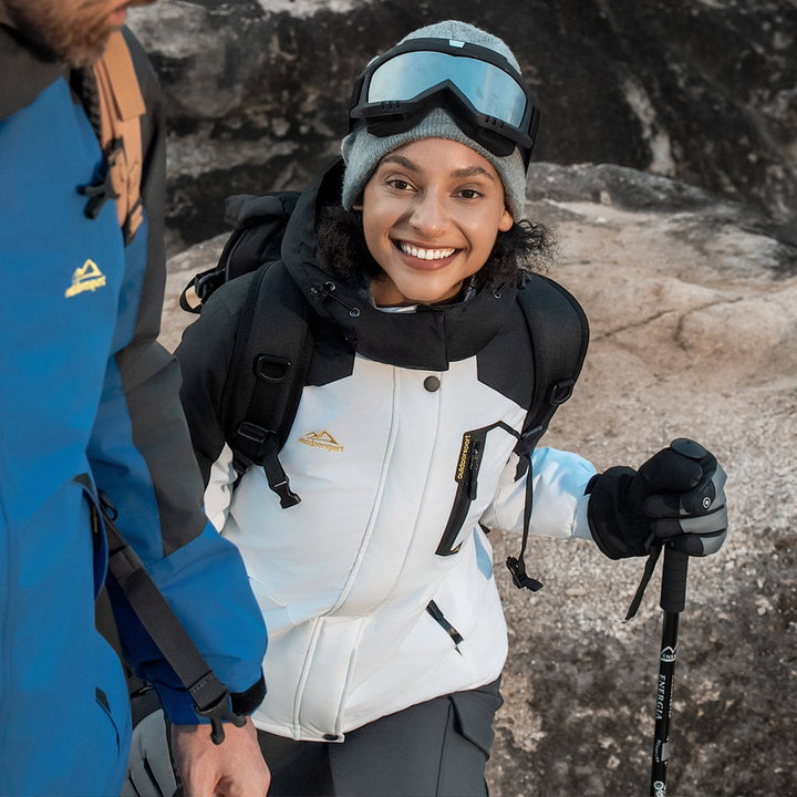 Women's Water-Resistant Fleece Ski Jacket with 4 Pockets