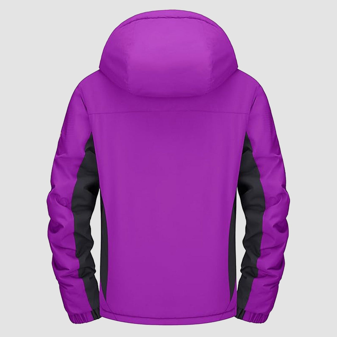 Women's Waterproof Fleece-Lined Ski Jacket with Hood