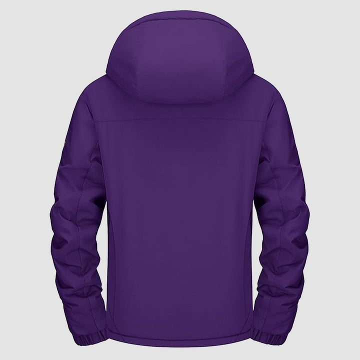 Women's Waterproof Fleece-Lined Ski Jacket with Hood